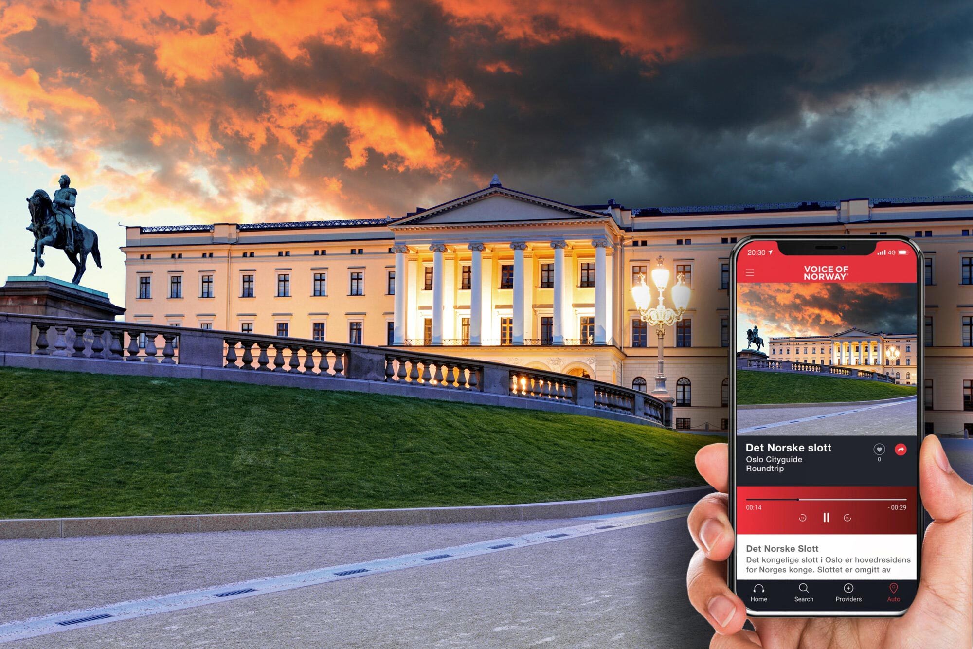 Slottet-audioguide-lydguide-reiseguide-app-voice-of-norway-turistapp-norge-reiseapp-Oslo