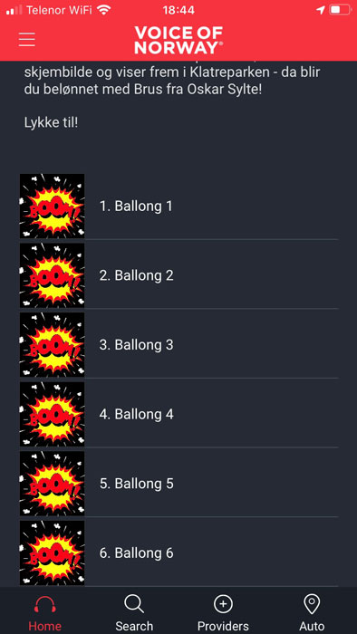VoiceOfNorway ballongjakt guide app Walknwin routs
