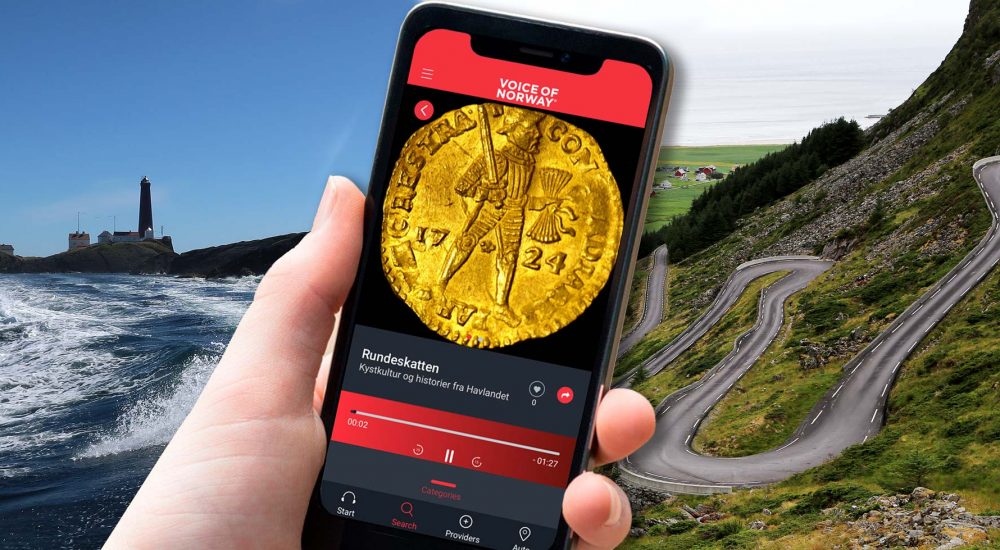 Audioguide lydguide reiseguide voice of norway buss baat tog persontransport