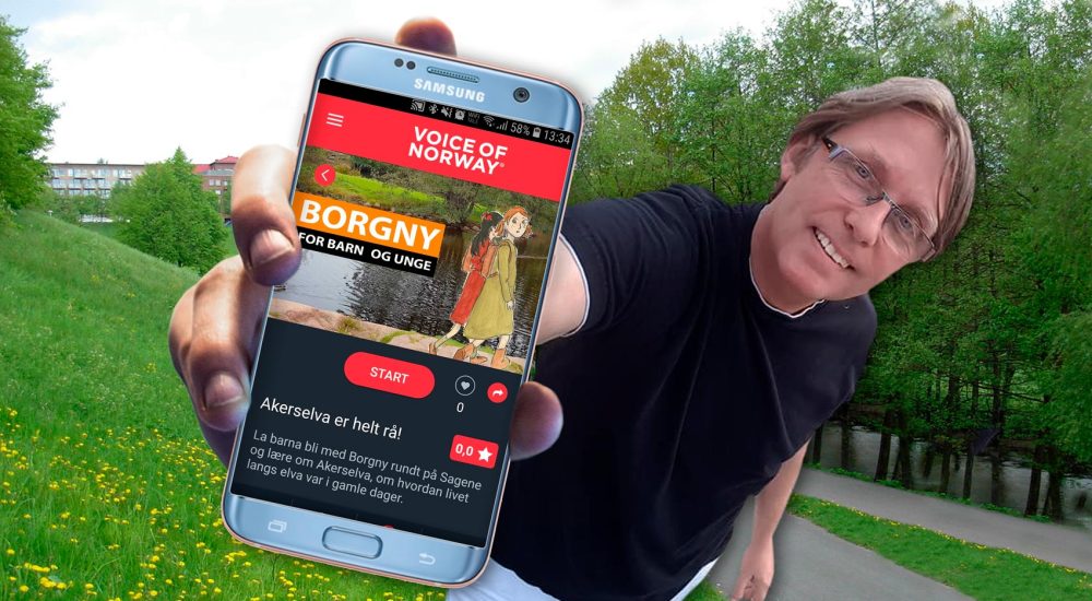 VoiceOfNorway Borgny fortelling skole guide lydguide app reiseguide Sagene Akerselva